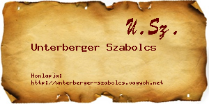 Unterberger Szabolcs névjegykártya